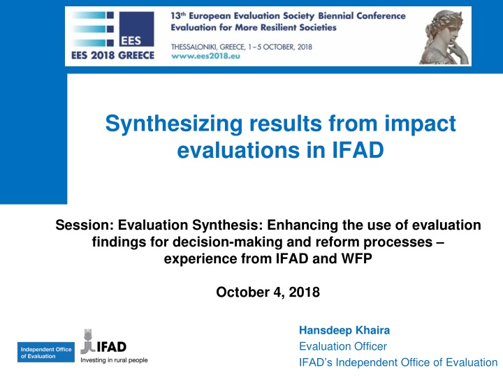 synthesizing results from impact evaluations n.w