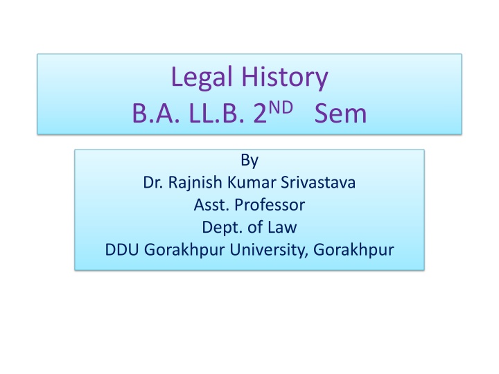 legal history b a ll b 2 nd sem n.w
