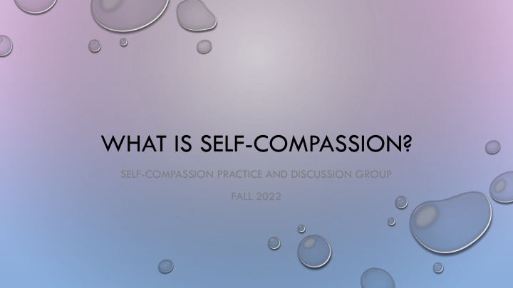 what is self compassion n.w