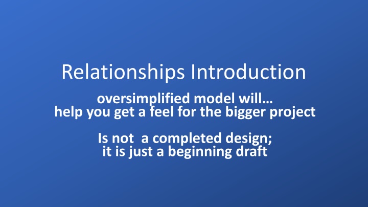 relationships introduction n.w