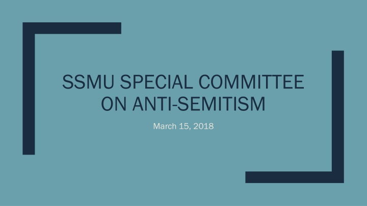 ssmu special committee on anti semitism n.w