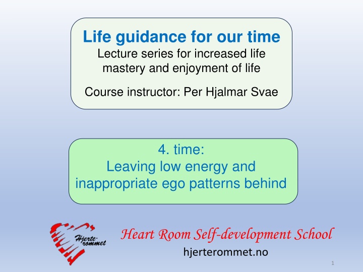 life guidance for our time lecture series n.w