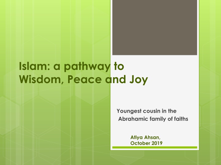 islam a pathway to wisdom peace and joy n.w