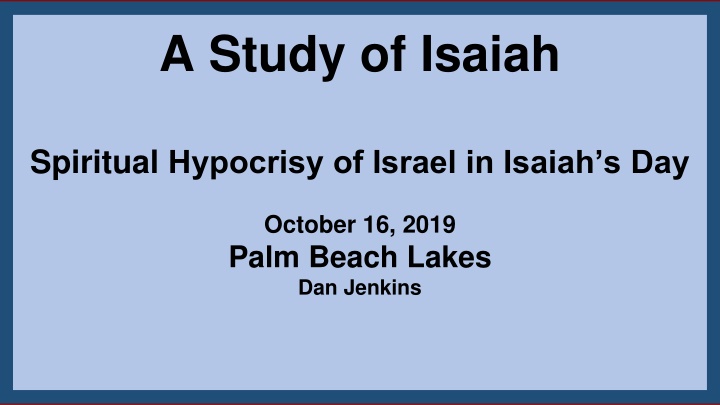 a study of isaiah n.w