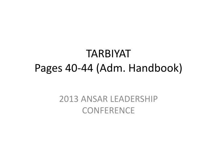 tarbiyat n.w