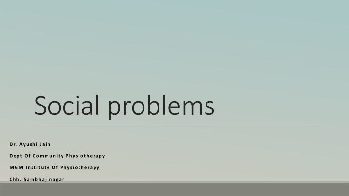 Social Problems and Their Impact on Society
