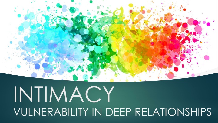 Intimacy and Vulnerability in Deep Relationships