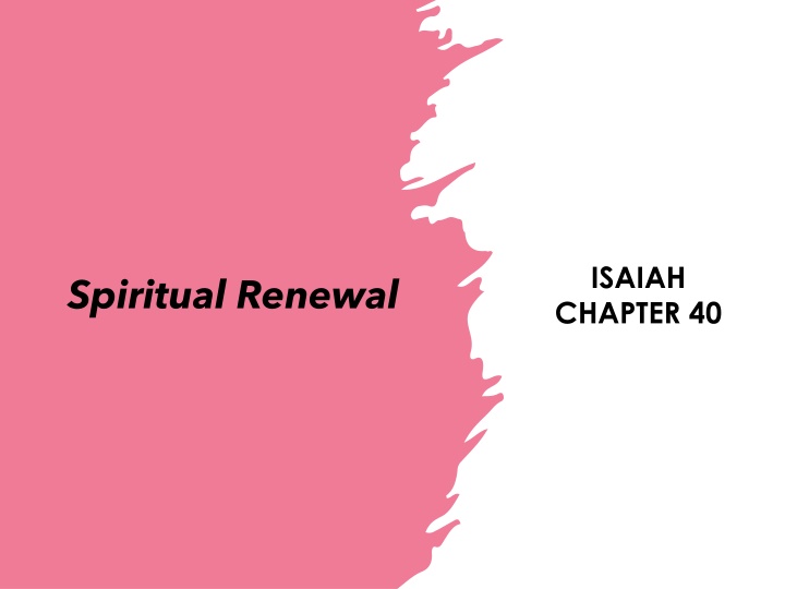 isaiah chapter 40 n.w
