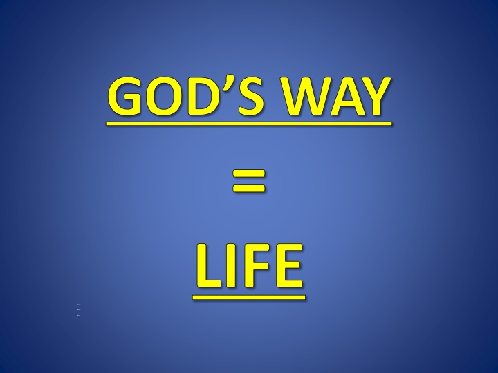 god s way life n.w