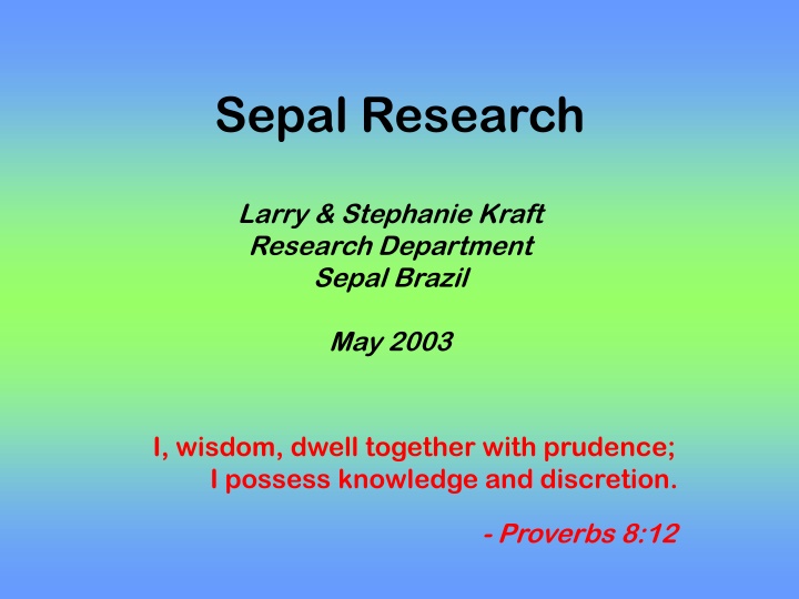 sepal research n.w