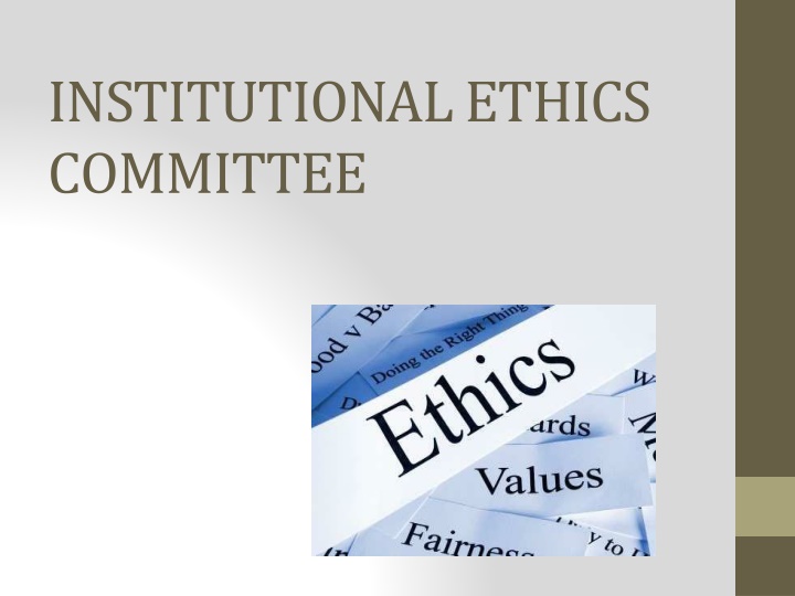 institutional ethics committee n.w