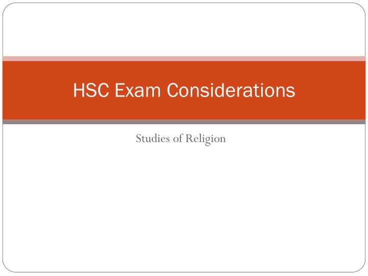 hsc exam considerations n.w