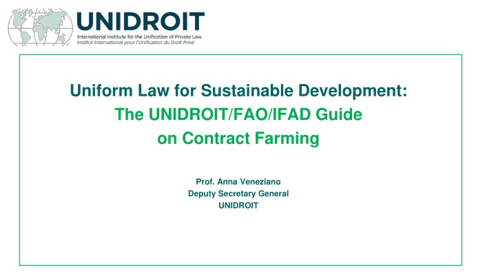 uniform law for sustainable development n.w