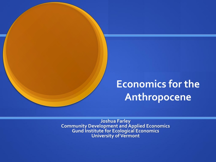 economics for the anthropocene n.w