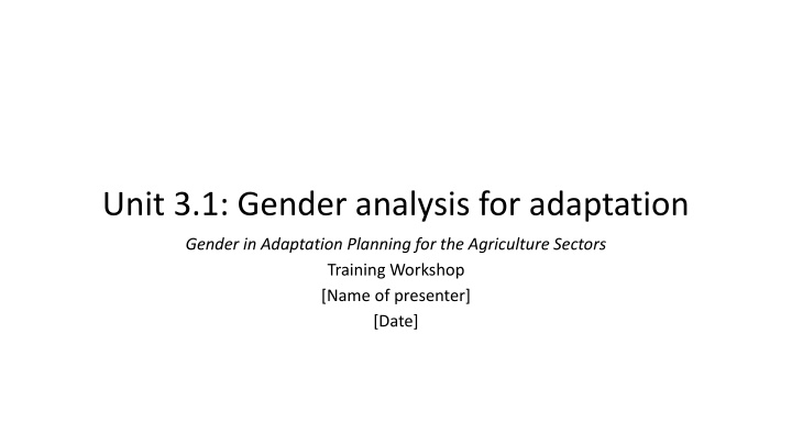 unit 3 1 gender analysis for adaptation n.w