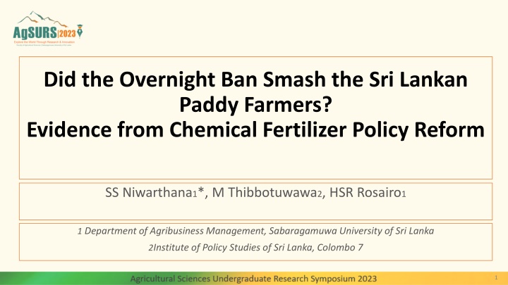 did the overnight ban smash the sri lankan paddy n.w
