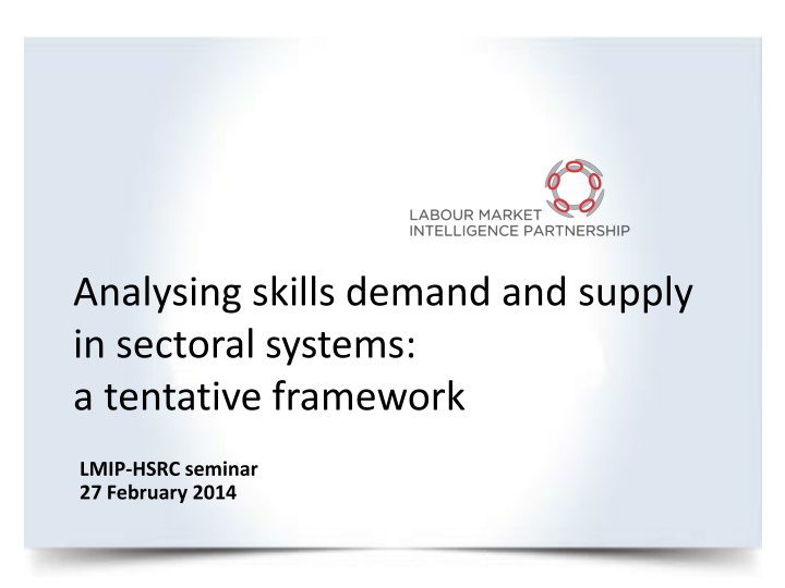 analysing skills demand and supply in sectoral n.w