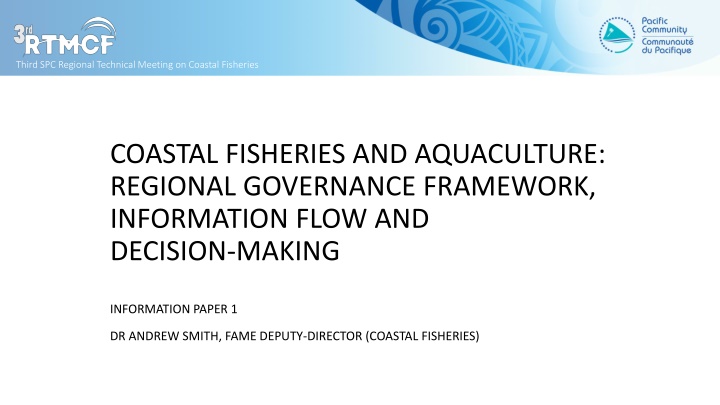third spc regional technical meeting on coastal n.w