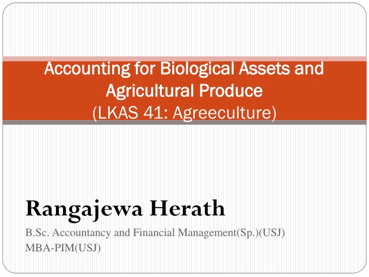 accounting for biological assets and accounting n.w