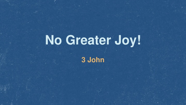 no greater joy n.w