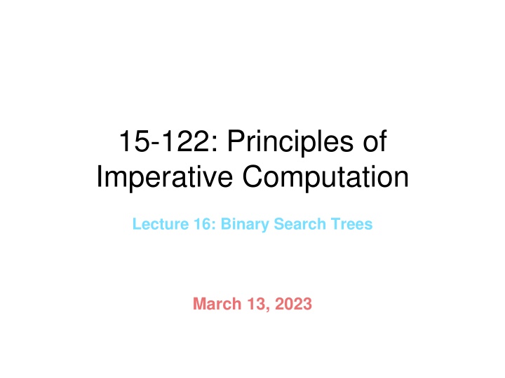 15 122 principles of imperative computation n.w
