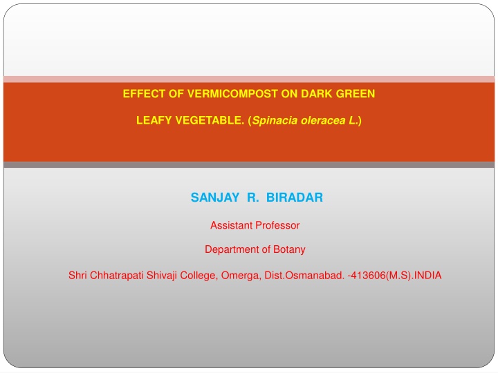 effect of vermicompost on dark green n.w
