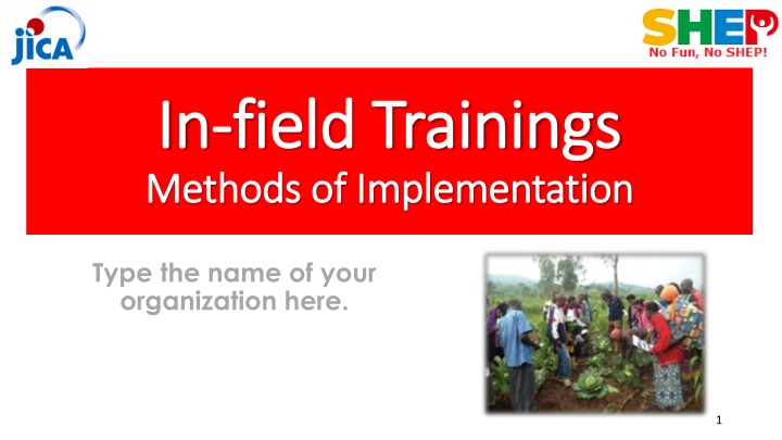 in in field trainings field trainings methods n.w