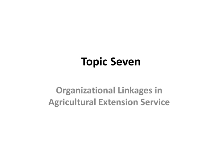 topic seven n.w