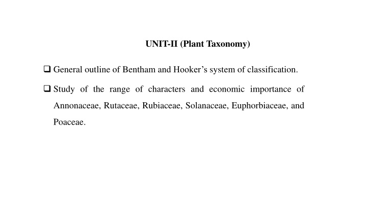 unit ii plant taxonomy n.w