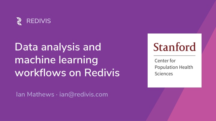 REDIVIS Data Analysis and Machine Learning Workflows