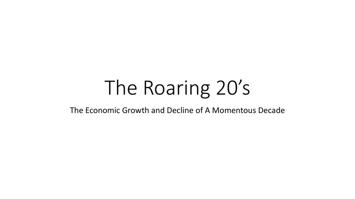 the roaring 20 s n.w