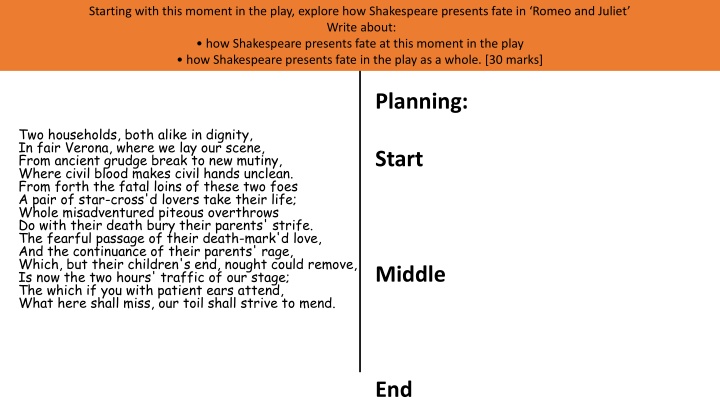starting with this moment in the play explore n.w