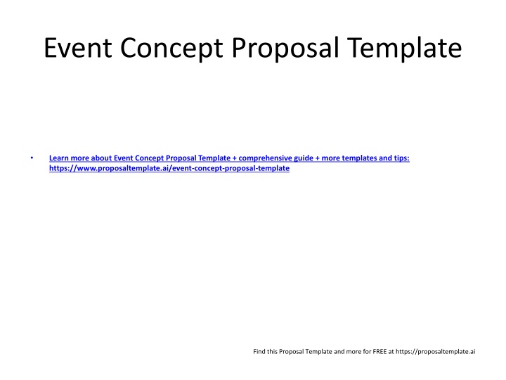 event concept proposal template n.w
