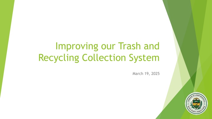 improving our trash and recycling collection n.w