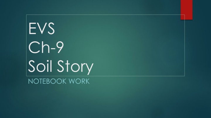 evs ch 9 soil story notebook work n.w