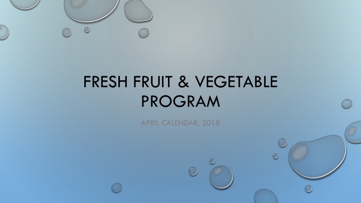 fresh fruit vegetable program n.w