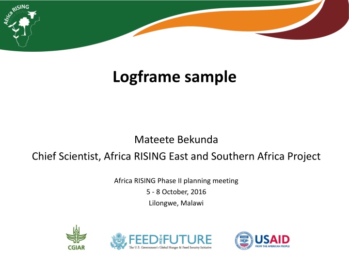 logframe sample n.w