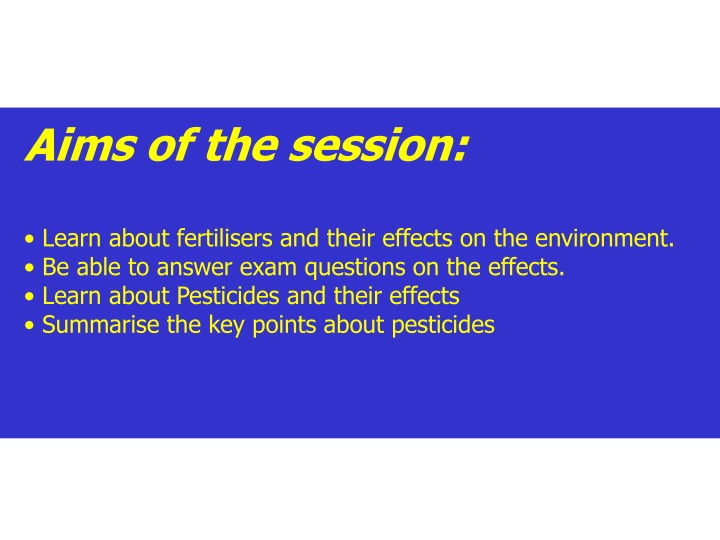 aims of the session n.w