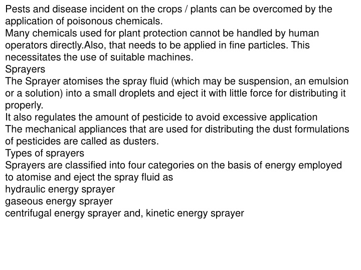 pests and disease incident on the crops plants n.w