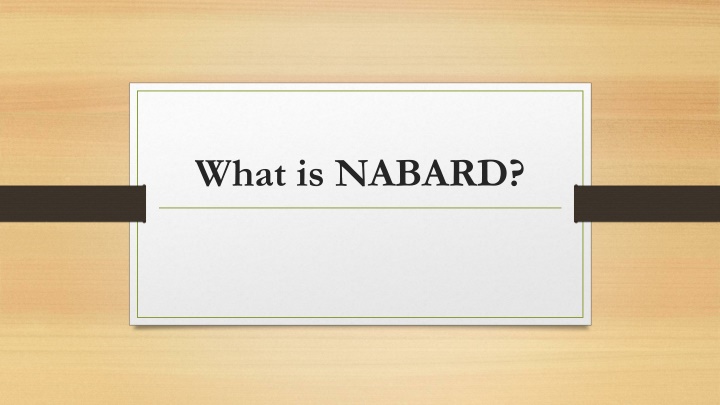 what is nabard n.w