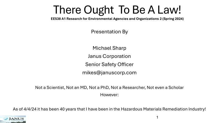 there ought to be a law ee538 a1 research n.w