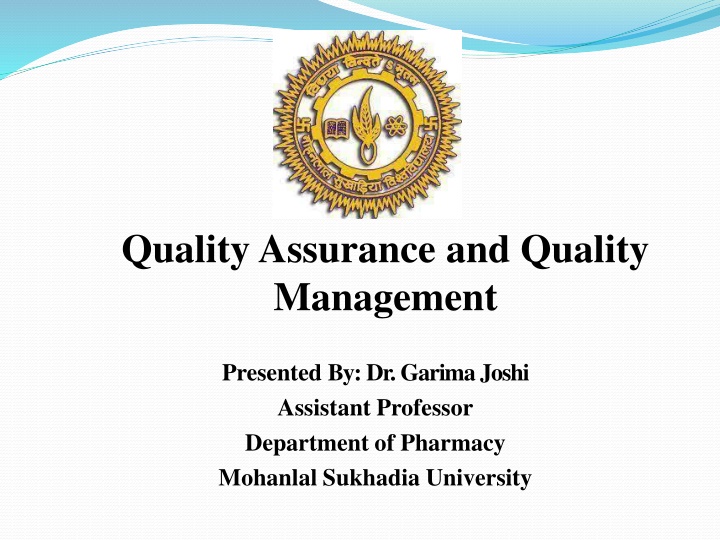 quality assurance and quality management n.w