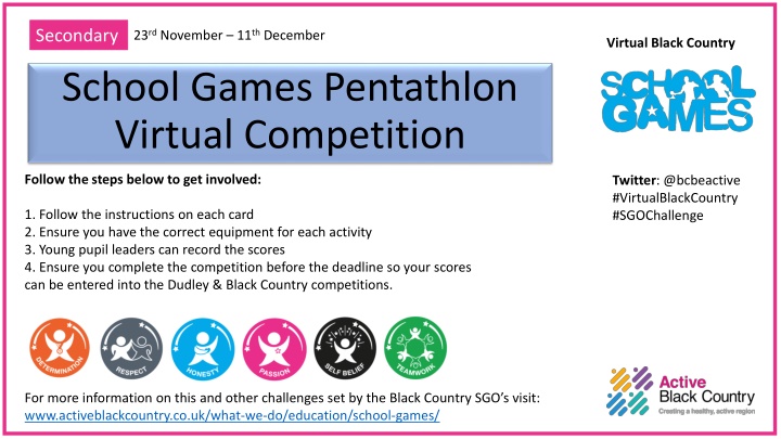 secondary school games pentathlon virtual n.w