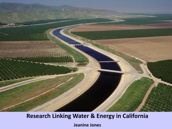 research linking water energy in california n.w
