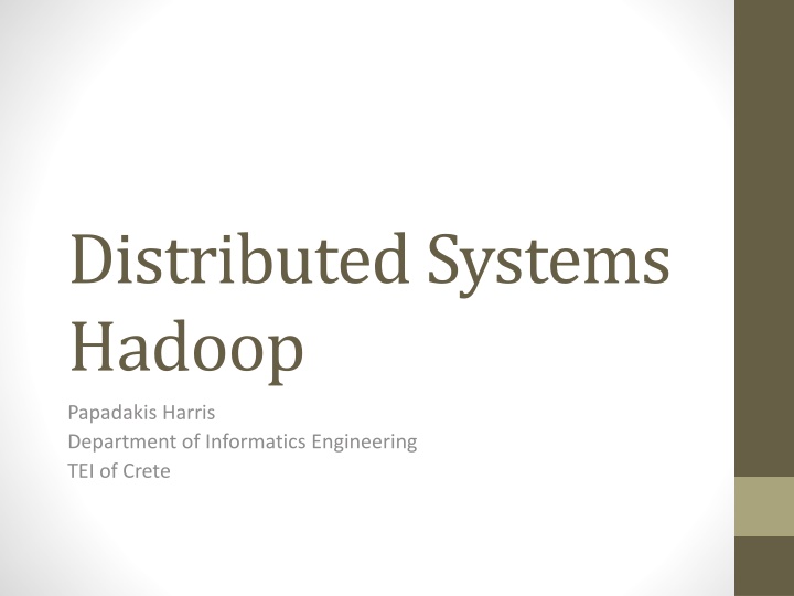 distributed systems hadoop n.w