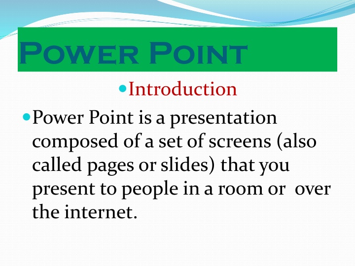 power point introduction power point n.w