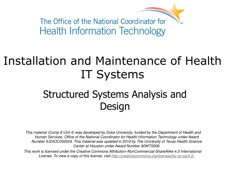 installation and maintenance of health it systems n.w