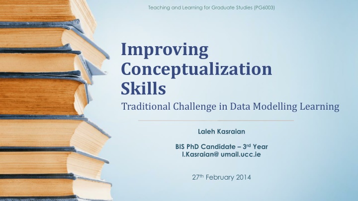 Improving Conceptualization Skills in Data Modeling for Graduate Studies