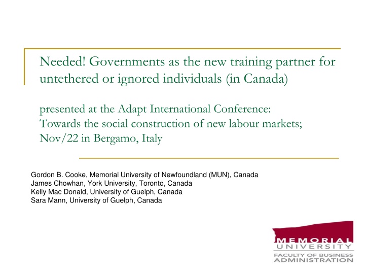 needed governments as the new training partner n.w