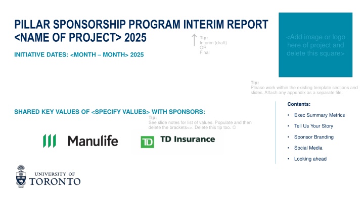 pillar sponsorship program interim report name n.w